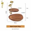 Walnut Wood Tiered Dessert & Fruit Stand