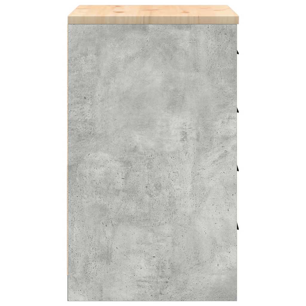 Garage Storage Cabinet Gray Concrete 60X51X85 Cm
