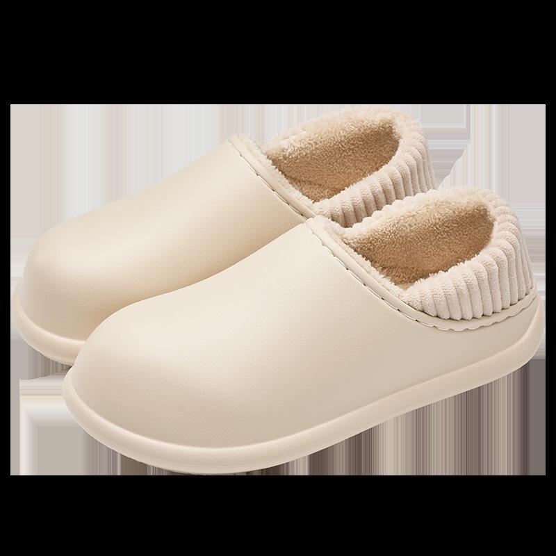 Waterproof Cotton Slippers: Personalized, Non-Slip, Warm Winter Style with Soft Sole for Outdoor and Indoor Use.
