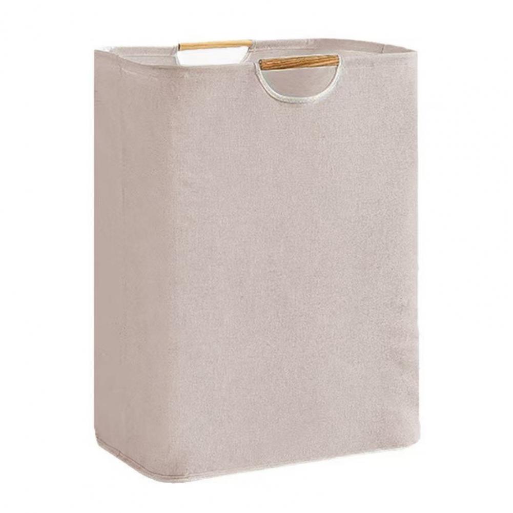 Laundry Basket Medium Size Laundry Hamper Storage Basket With Bamboo Handle Foldable Design Large Capacity Laundry Container