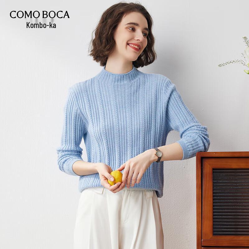 Comunboca Women's Soft Cashmere Mock Neck Sweater