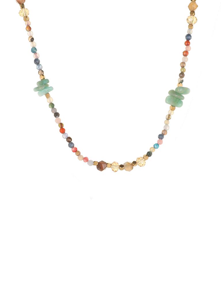 1Pcs Simple And Versatile Zircon Beaded Necklace Leaf Necklace Set Layered Necklaces Women'S Jewellery