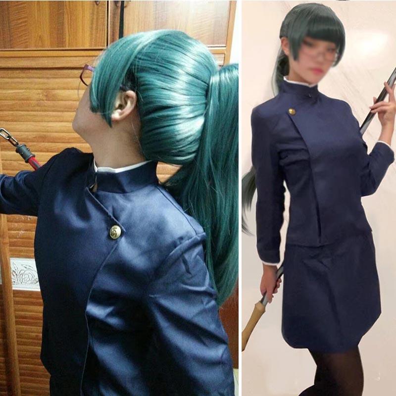 Zenin Maki Cosplay Kostüm Mit Oberteil Röcken Komplettes Set Maki Uniform Für Anime Comic Con Halloween Party Zenin Maki Outfits