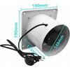 Metal Radial Duct Fan 150mm Two Way Exhaust Fan for Bathroom, Workshop, Hydroponics (C Style Ventilation) less