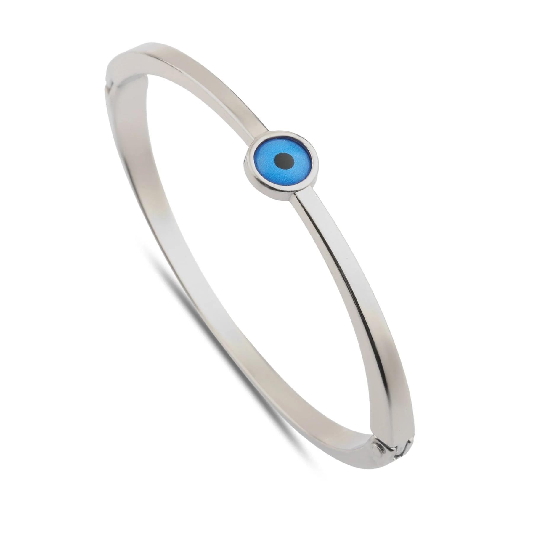 

Женский серебряный цвет сглаза камень наручники браслет ювелирные изделия аксессуар подарок мода