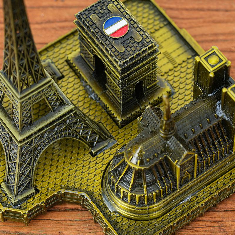 Kreative Metall-Touristen-Souvenirs: Eiffelturm, Triumphbogen, St. Desktop-Dekorationen der St. Paul's Cathedral