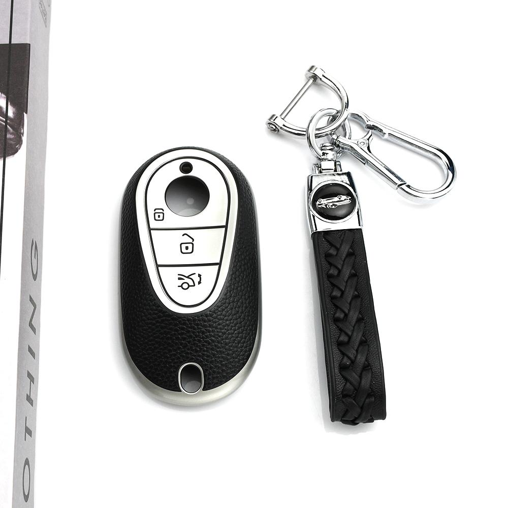 Shell Fob Keychain Accessories For Mercedes Benz E300 C260 C300 S450 S500 S400 C E S Class Glc W206 W223 W214 Car Key Case Cover