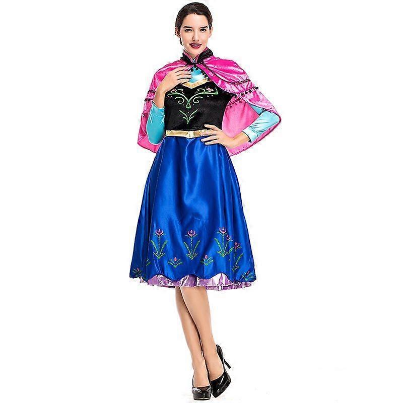 Cosplay Anime Costume Fairy Tale Dress Stage Costume Halloween Costume Princess Anna Ice Princess Costume