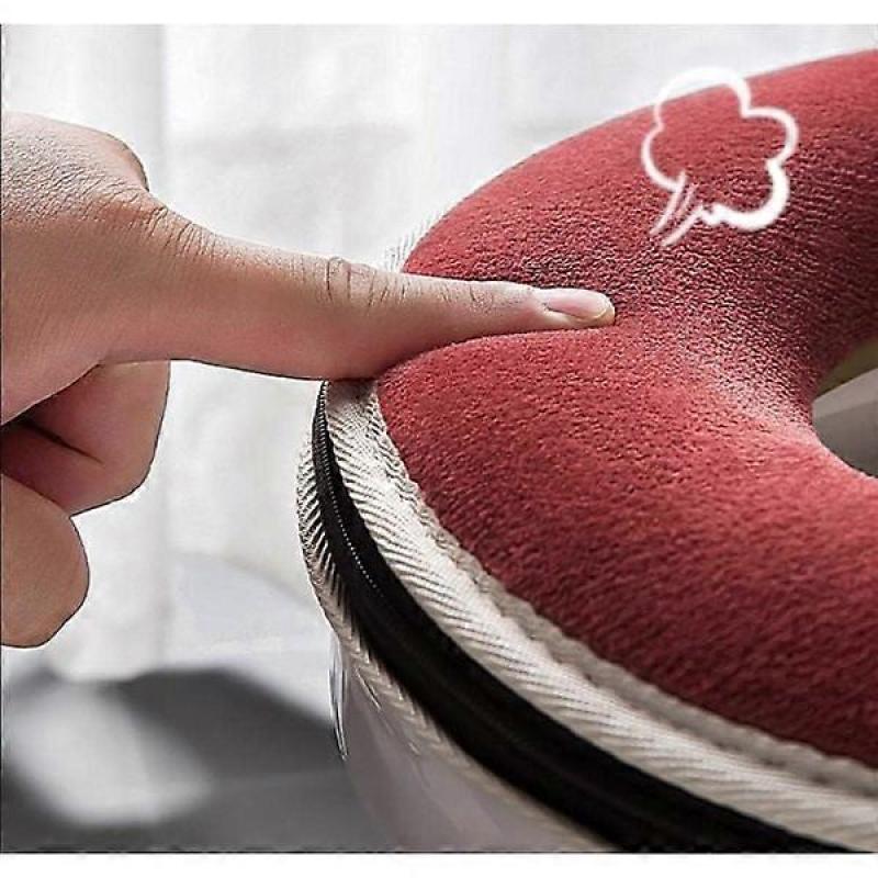 1pc Thicker Bathroom Soft Toilet Seat Cover with Handle Toilet Lid Cover Cushion Soft Thicker Washable Fits All Oval Toilet Seats