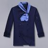 Uniforme de Chef com Cachecol Gravata Botões Trespassados Gola Alta Mangas Compridas Mulheres Homens Camisa de Chef Roupa de Trabalho