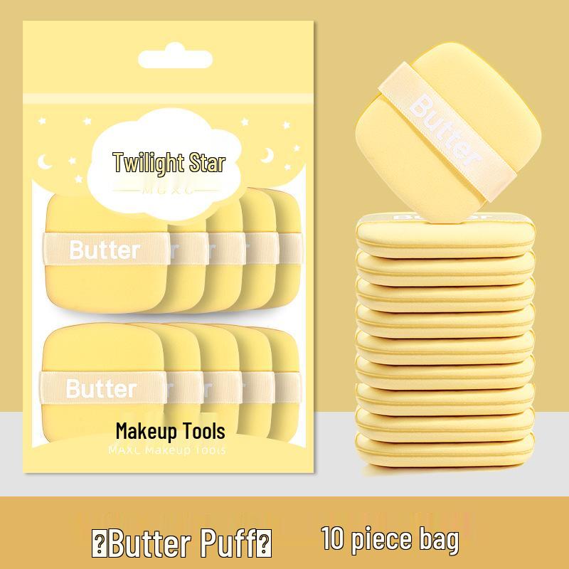 Super Soft Dual-Use Butter Cookie Cushion Puff for Loose Powder & Liquid Foundation
