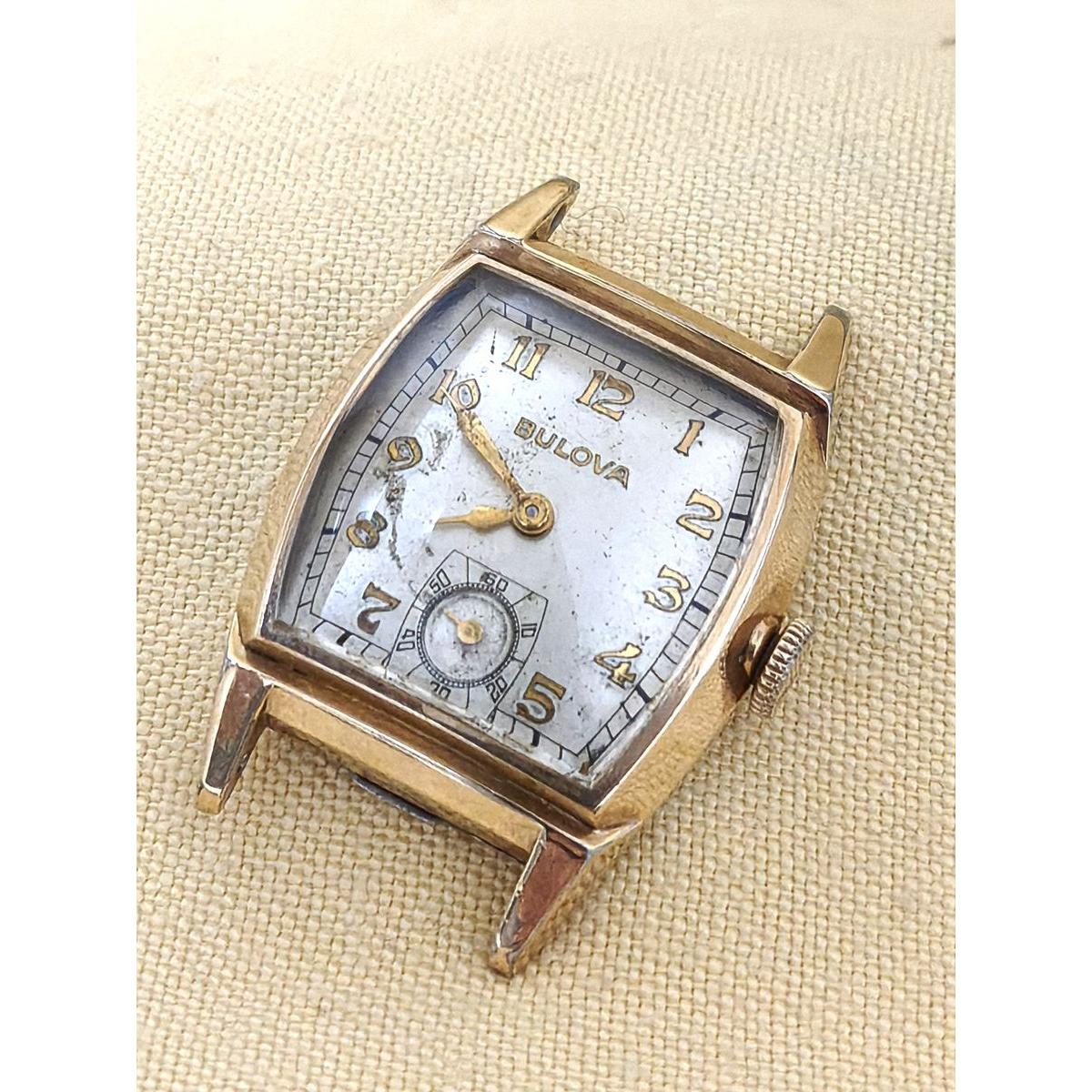 Used [Working item] BULOVA Manual winding Smoseco Antique Dial: Silver