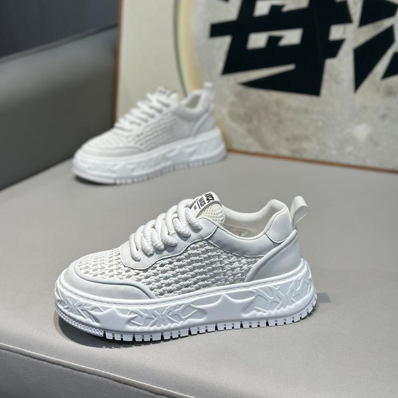 Summer new low-top woven breathable and comfortable casual soft-soled lace-up shoes bm