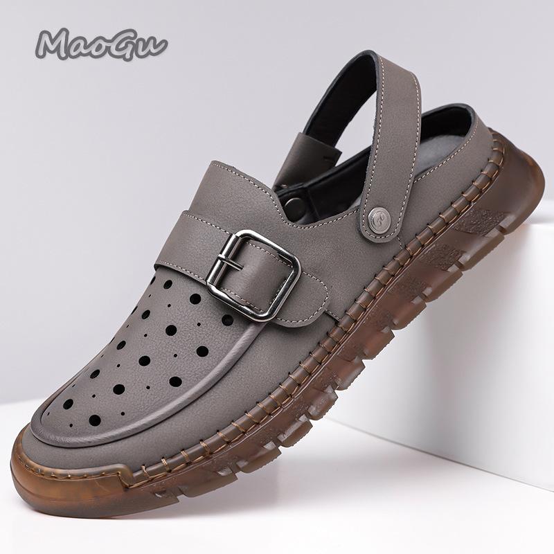 Fashion Men's Large Size38 48 Slip-On Sandals Flat Bottom Casual Slippers Anti-Slip Fashion Summer Man's Footwear Sandalias De Hombre