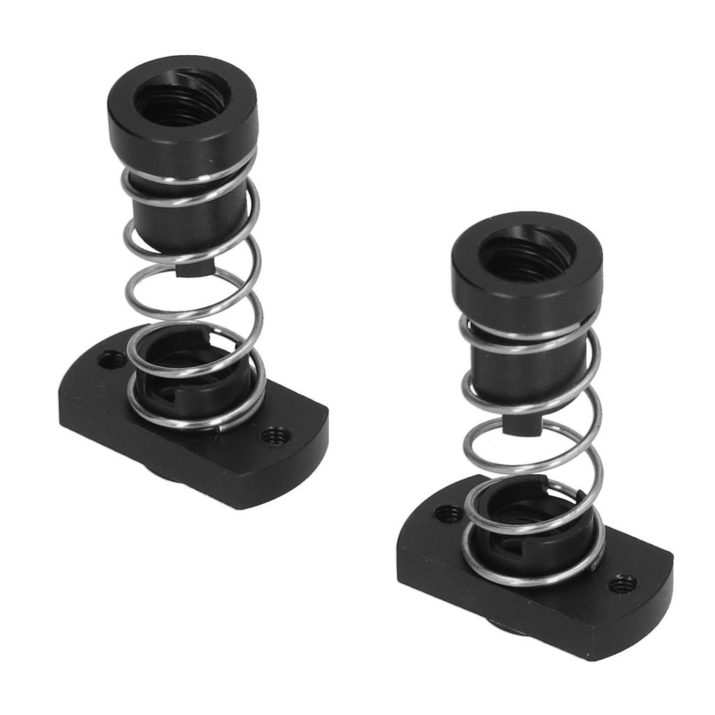 2 Set Antibacklash Spring Nut Eliminate Gap POM for 3D Printer T8 Threaded Rod 8mm  Black