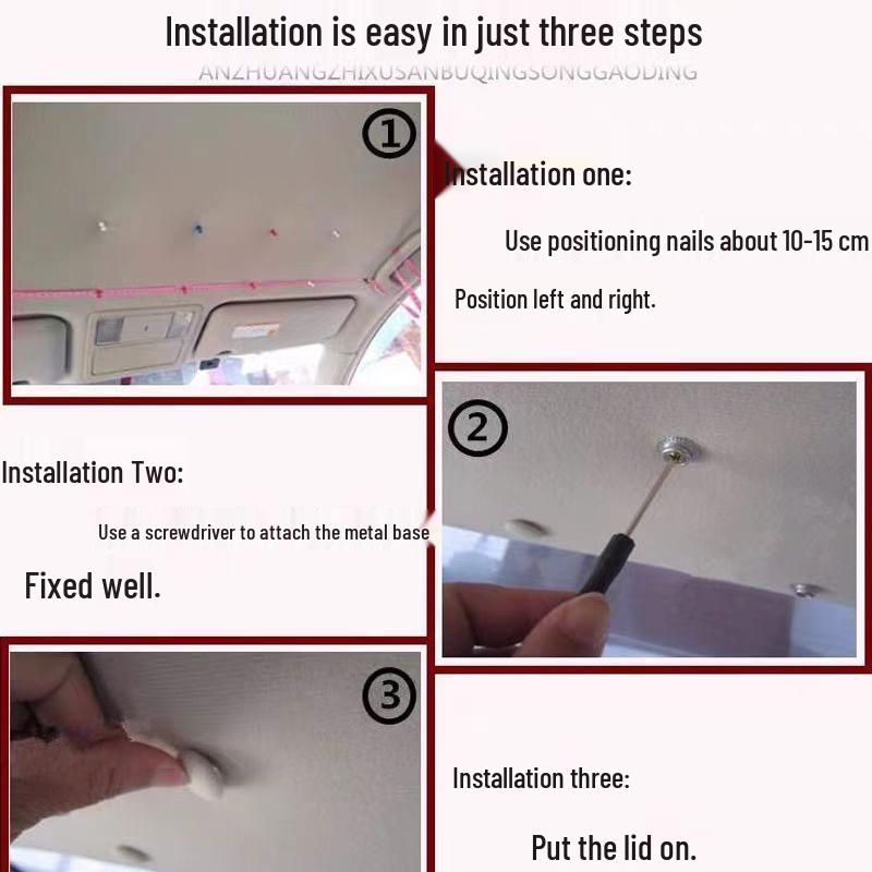 B8D Zestaw do naprawy podsufitki samochodowej: Spadająca Tkanina Mocowanie ze Specjalną Klamrą i Śrubami