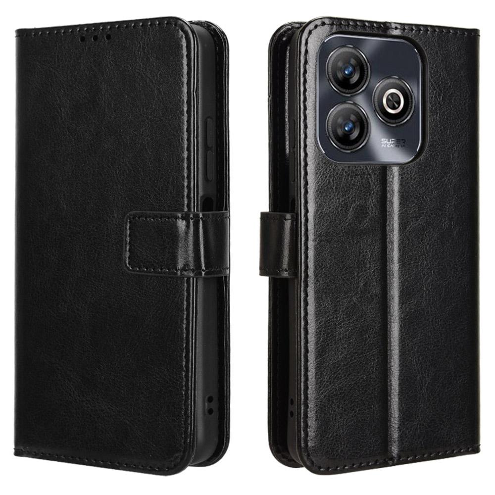 For ZTE Blade A75 4G Case Crazy Horse Texture PU Leather Phone Wallet Cover