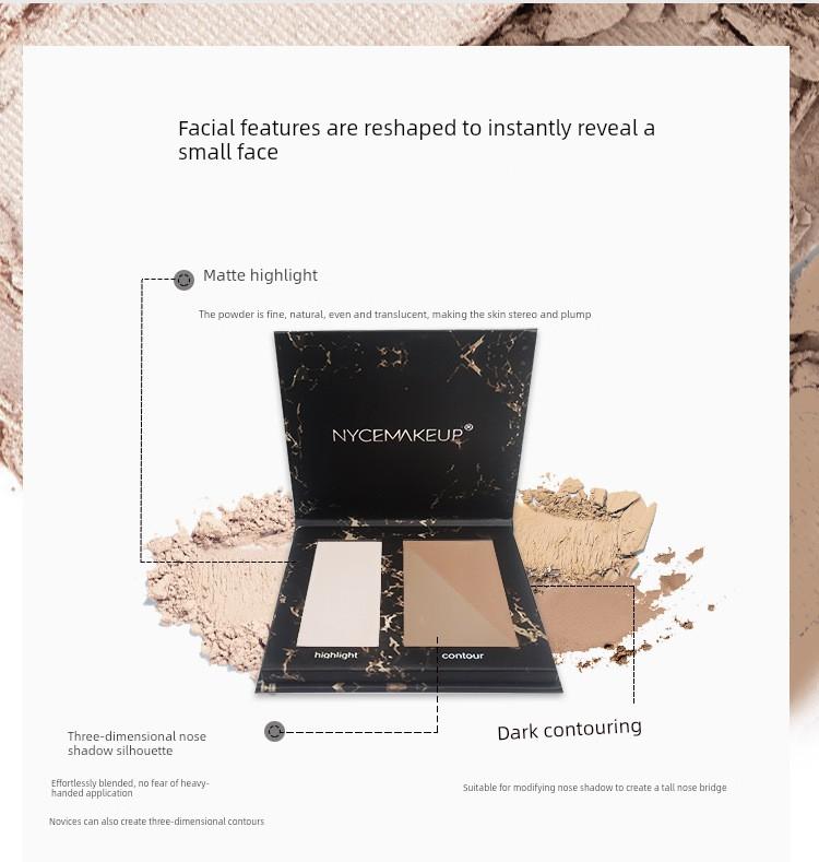 Nycemakeup Contouring Light All-In-One Palette Genuine Contouring Palette Light Contouring Nose Shadow Three-In-One Three-Color Contouring