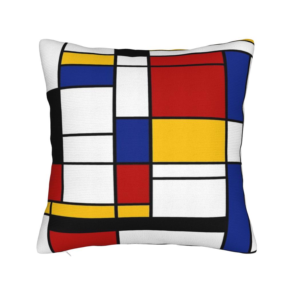 Home Decoration  Piet Mondrian De Stijl Pillowcase Accessories  Pillow Covers Zipper Multi-Size