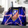 Coperta in Flanella con Stemma dell'Atlético Madrid, Poliestere Morbido, Design Moderno, Per Tutte le Stagioni per Campeggio, Viaggi, Regali per Feste o Compleanni