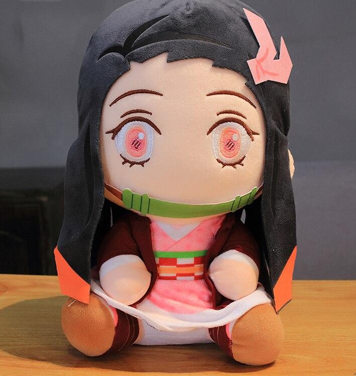 

20cm Hot Japan Demon Slayer Plush Dolls Lovely Anime Kimetsu No Yaiba Kamado Tanjirou Nezuko Zenitsu Kyoujurou Playthings Kids Presents алый
