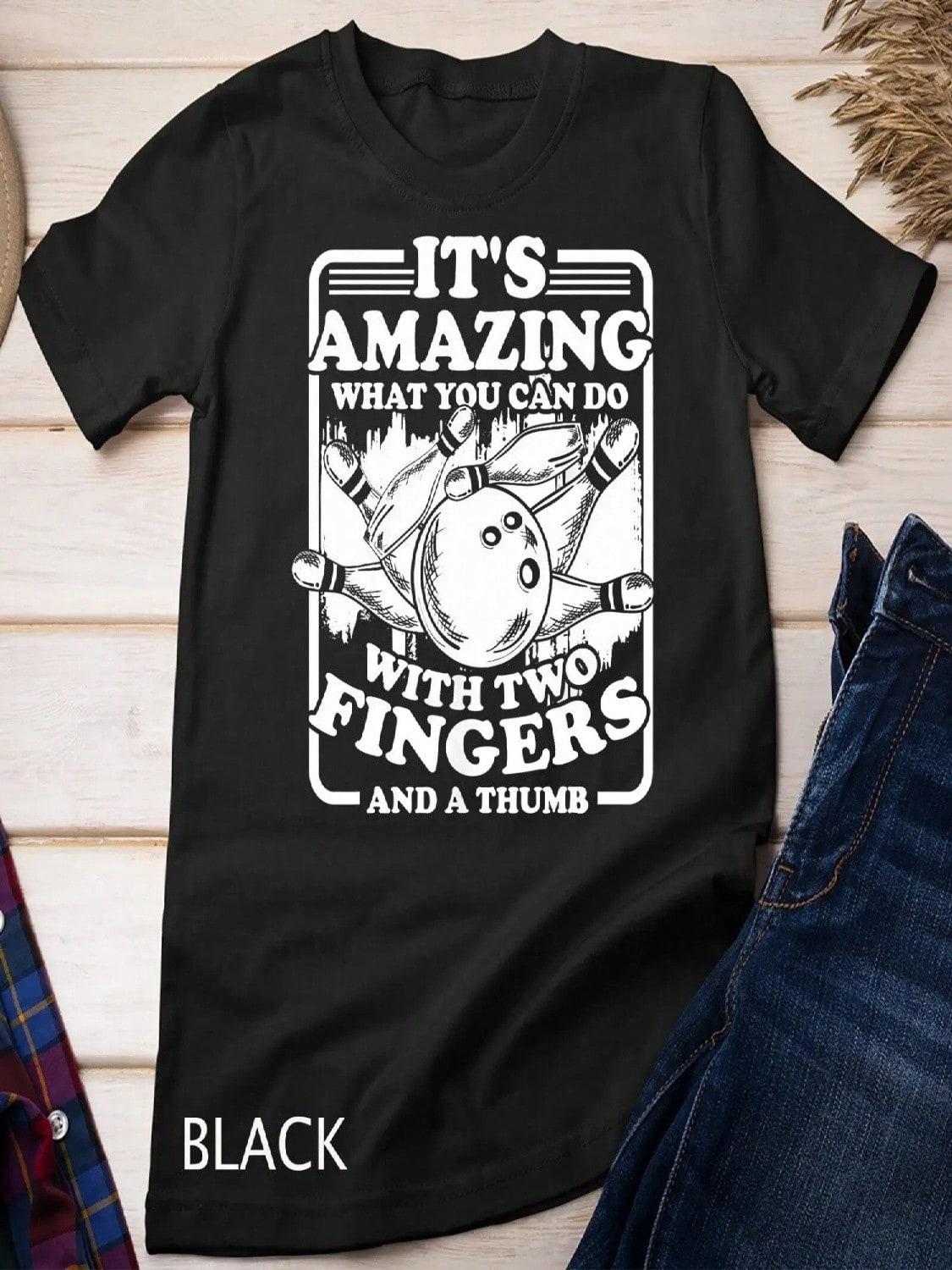 Bowling Alley Pins Spare Strike T Shirt S