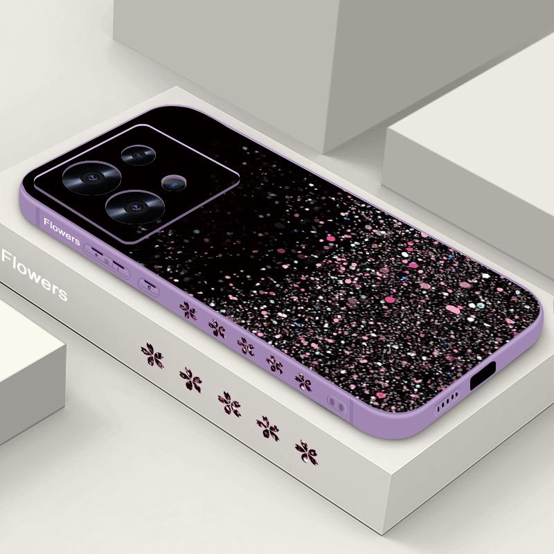 Sequin Pattern Lanyard Phone Case For Xiaomi Poco F6 X6 X5 13T Pro Redmi Note 13 14 4G 15 14 12 13 Pro Plus 5G Soft TPU Cover