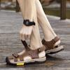 Male Sandals Summer Leather Fashion Beach Shoes Lightweight Breathable Comfortable Roman Shoes Sandals for Men  Luxury