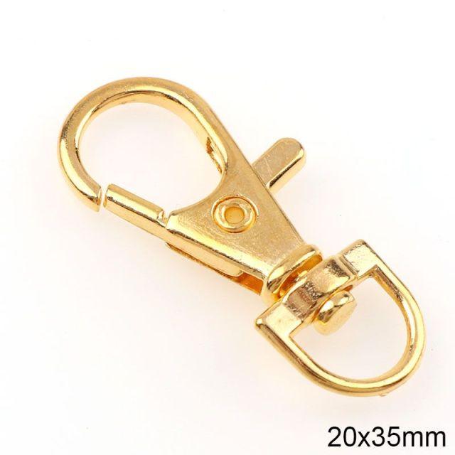 3/10 pcs Swivel Lobster Clasp Hooks Keychain Split Key Ring Connector for Bag Belt Dog Chains DIY Jewelry Making Findings