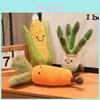 Carrot Corn Asparagus Plush Dolls With Polyester Fabric For Playroom Decor