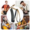 Sangle de guitare acoustique en cuir Longueur réglable Sangle rembourrée avec boucle métallique avec épaulement pour guitare acoustique électrique folk basse