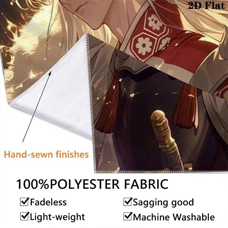 Inuyasha Wall Tapestry Aesthetic Wall Hanging Printed Fabric Blanket Decorative Tapestries for Bedroom Living Room Home Decor
