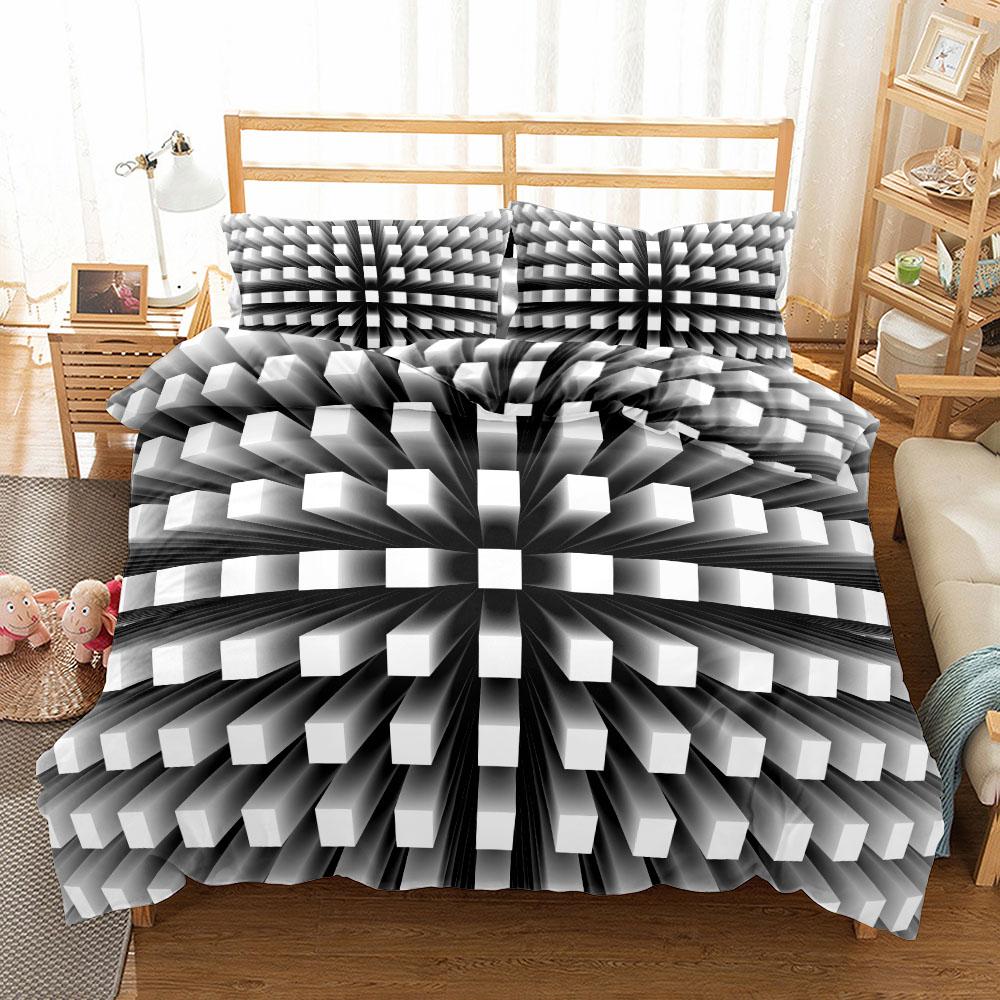 Comforter Magical Space Optical Art Bedding Set Single Twin Double Queen King Cal King Size Set