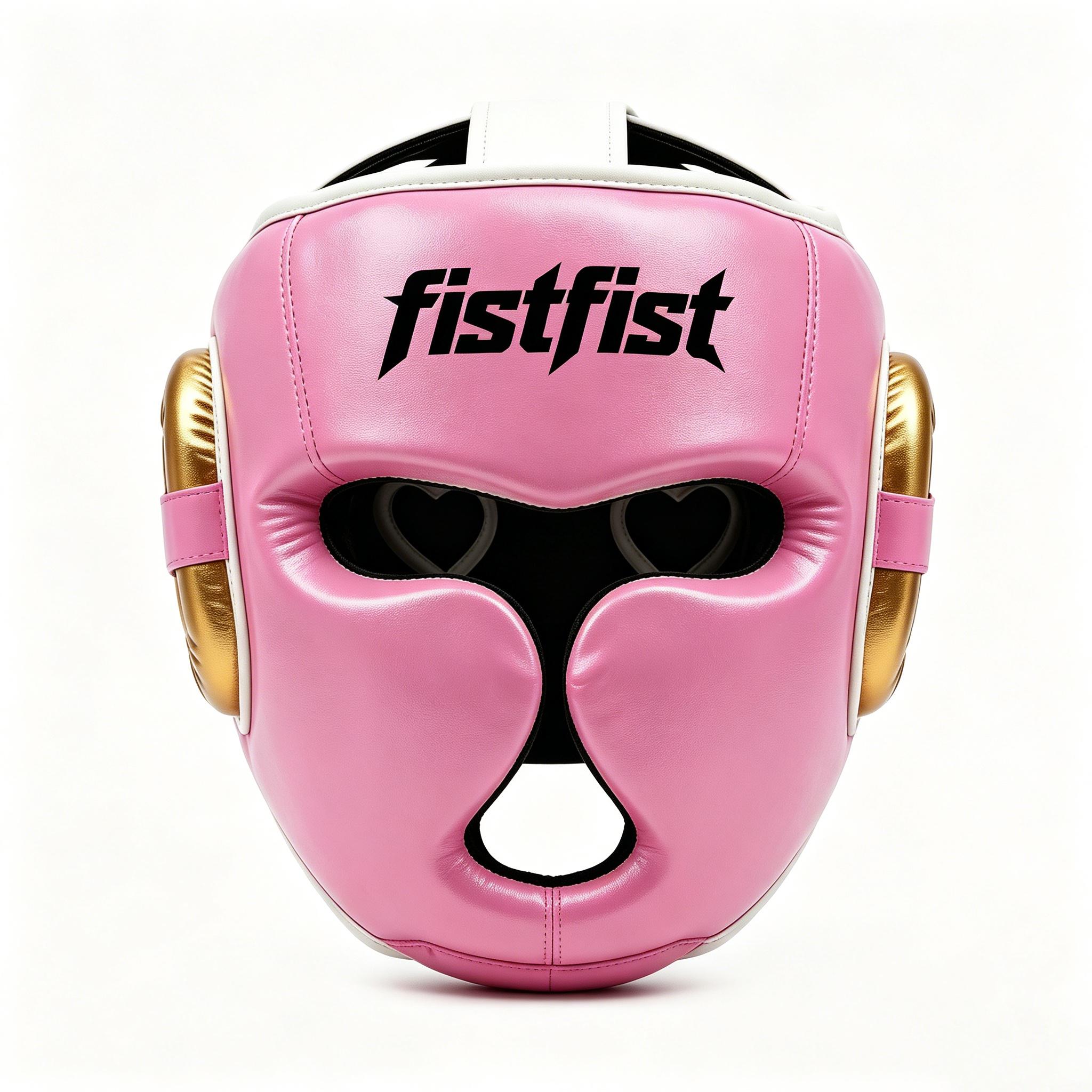 OEM ODM Portable Fully Enclosed Monkey Face Boxing Helmet Thickened Safety Headgear for Sanda Muay Thai Kickboxing Training S розовый