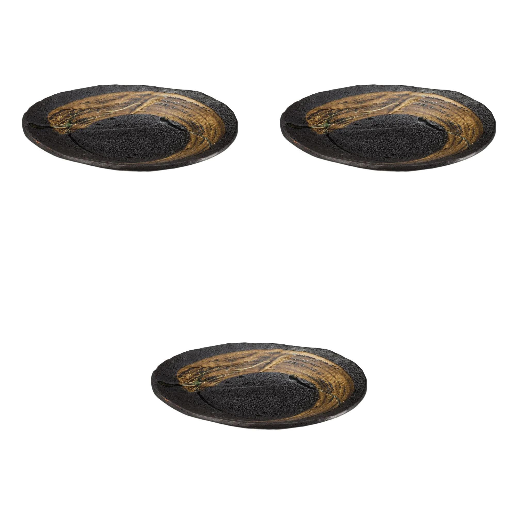 

Набор из 3 деформированных тарелок из коряги x x Набор круглых тарелок Setomonohonpo 9.0 [27 26.5 3.8 см] (большой)