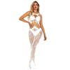 Fishnet Bodystocking Lingerie Open Crotch Bodysuit One Piece Mesh Stockings Sheer Full Body Fishnet Hosiery