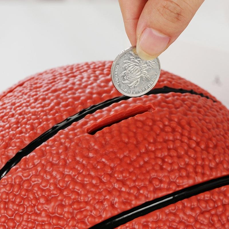Creative Basketball/Soccer Coin Saving Jar Sports Themed Piggy Banks Fashionable Money Organizer Desktops Decorations