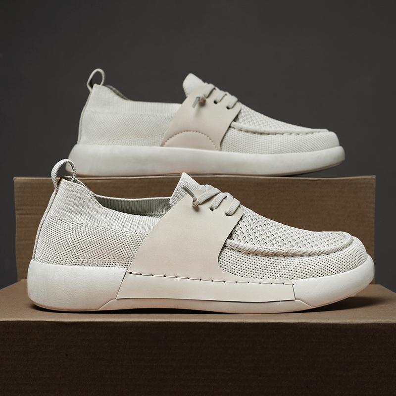 MAEDEF Man Shoes Grey Casual Shoes Male Flat Shoes Summer Comfortable Mesh Breathable Walking Driving Shoe Man Sneakers Footwear
