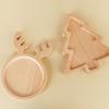 Wood Christmas Serving Plate Multipurpose Snacks Dessert Dish for Holiday Dining Festival Home Decoration Platter