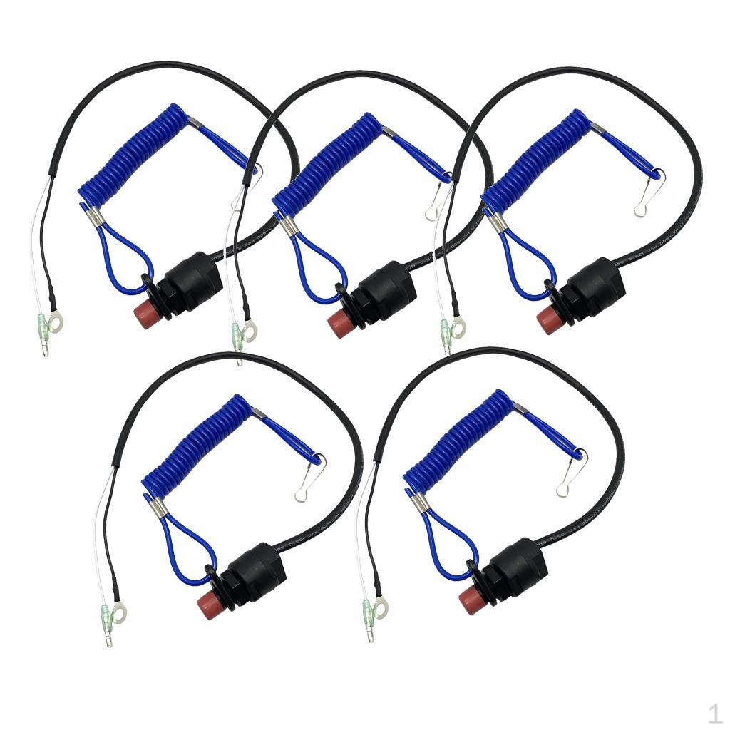 

5 шт. Универсальный выключатель аварийной остановки лодки и страховочный шнур для