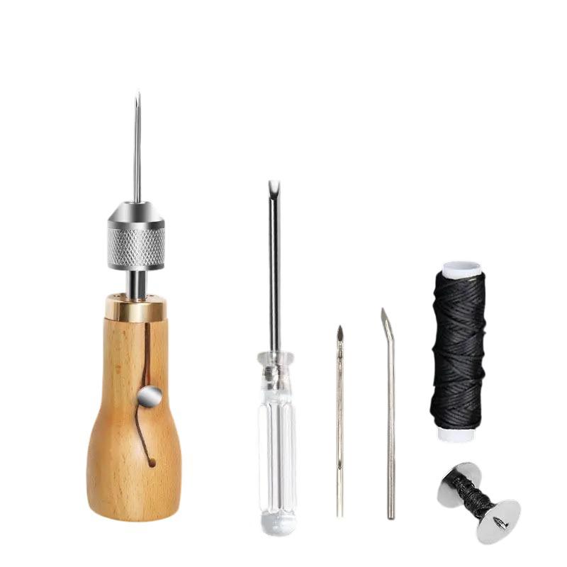 Leather Sewing Machine Stitching Awl Thread Kit Hand Speedy Stitcher DIY Craft Working Tools Set Shoemaker Canvas Repair Tools