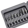 Set of 8 Tungsten Steel Carbide Bits for Rotary and Cutter for and Includes a Storage Metalworking, Burrs, Drills, Double-Cut Woodworking, Drilling,