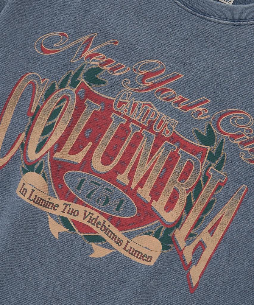 COLUMBIA UNIVERSITY Cu Campus Mineral Washed Women S/S T-Shirts_Gracie Blue