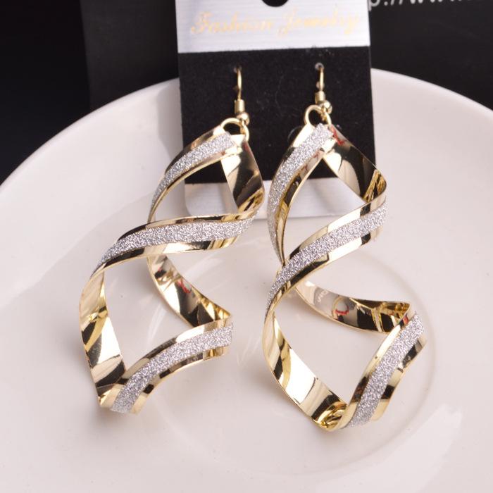 

Exaggerated Fashion Trend Earrings Shine Delicate Elegant Rock Style Women For золотий