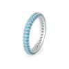 Raindrop Jewelry Raindrop Turquoise Round Pavé Eternity Ring [S925]