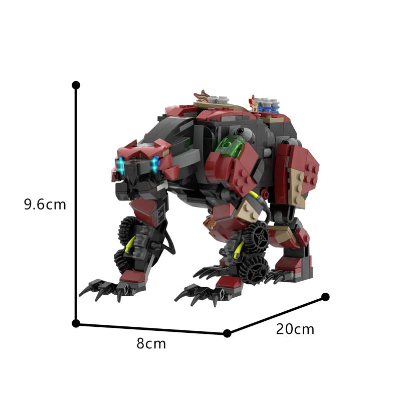 Non-Toxic Moc Horizon - Fire Claw Game Monster Model Assembly Building Blocks Puzzle Toy