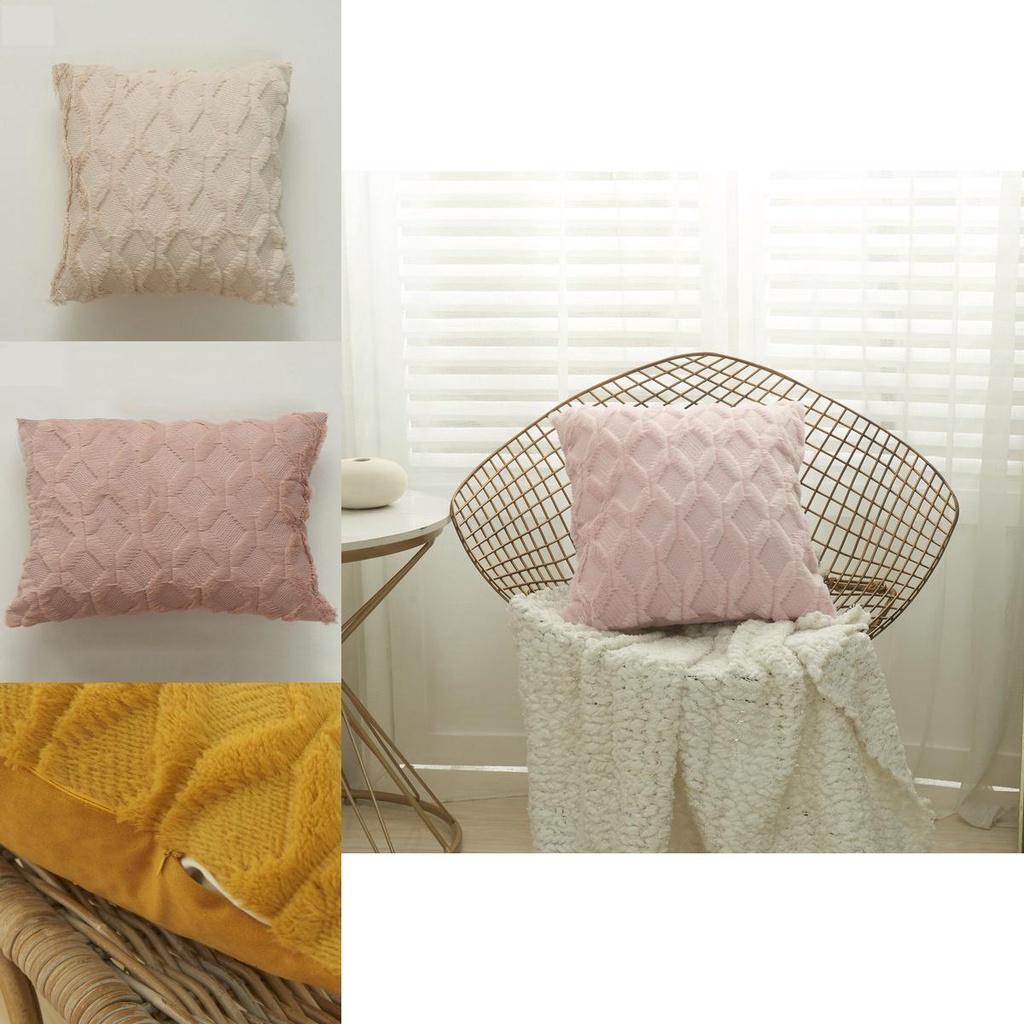 Super Soft Diamond Plush Pillowcase With Bright Colors For Stylish Living Room Decoration