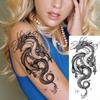 Waterproof Cross-border Snake & Dragon Skull Temporary Tattoo Stickers for Arm, European & American Design