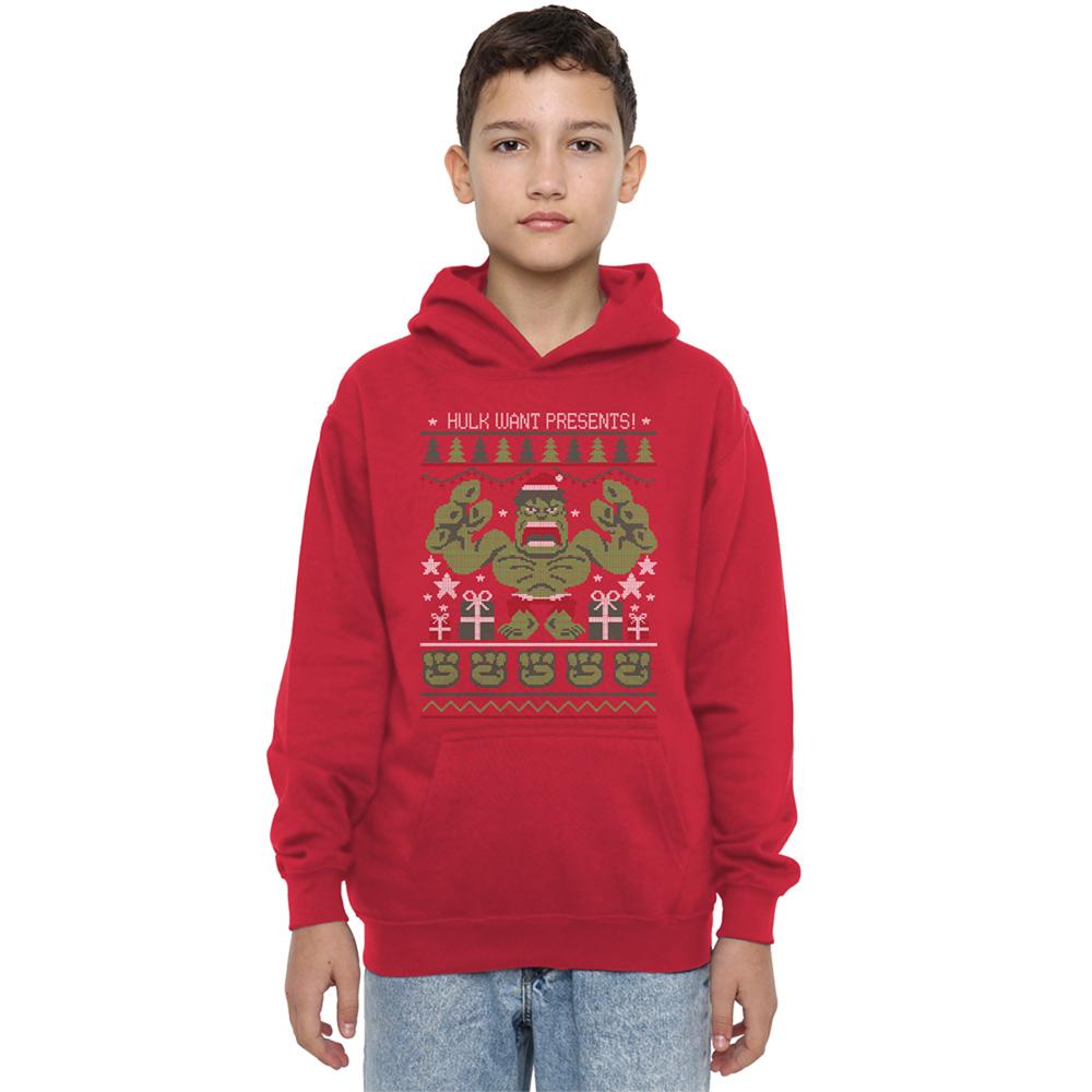 The Incredible Hulk Childrens/Kids Want Presents Christmas Pullover Hoodie