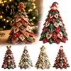Holiday Home Decor DIY Supplies Quilted Christmas Tree Kit, 3D Fabric Patchwork Craft Set for Sewing Projects Beginners Beginners, Handmade